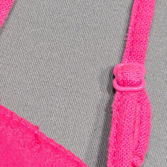 American Eagle Pink Crop Tank Top Adjustable Spaghetti Straps Women Size XL Slit - Picture 7 of 9